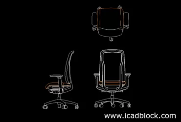 silla rodante de oficina modelo 2d