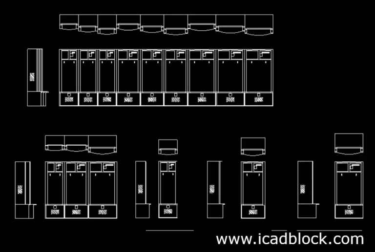 open locker dwg model for autocad