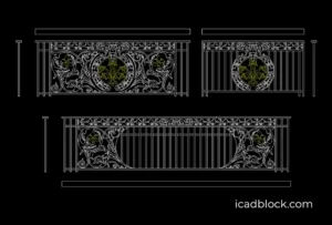 Ornamental Railing CAD Block
