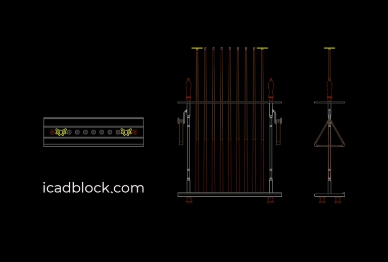 Pool stick holder CAD Block