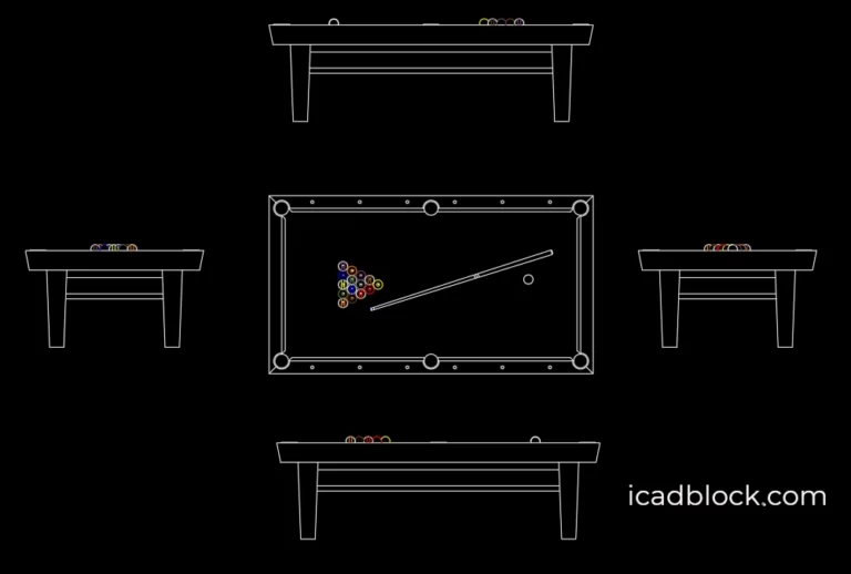 Pool table DWG free