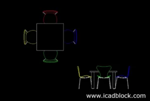 preschool table dwg 2d model for autocad - free