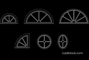 Round window CAD Block