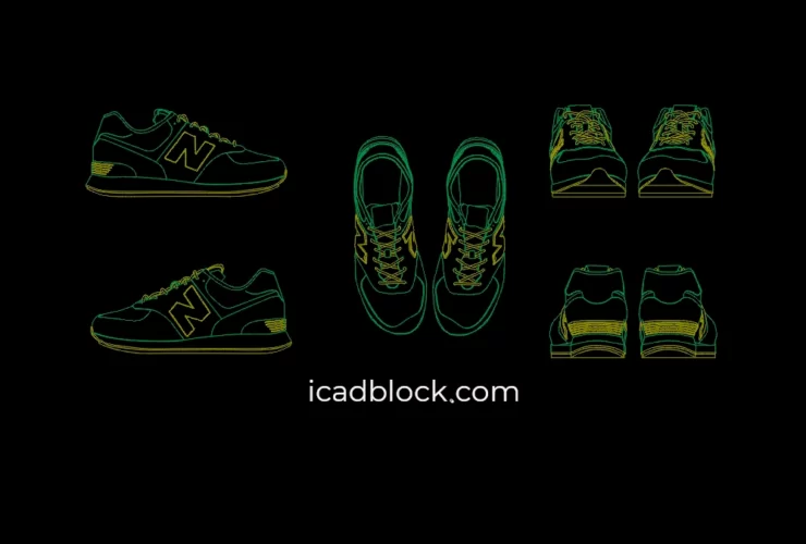 Running Shoes CAD Block