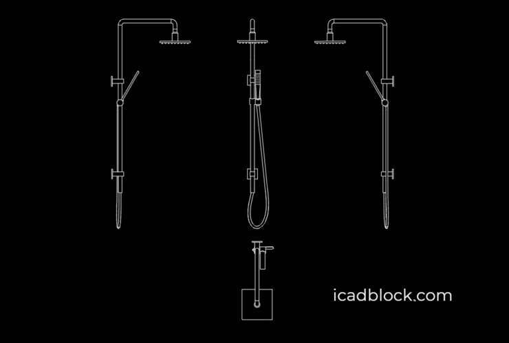 Shower CAD Block collection in DWG iCADBLOCK