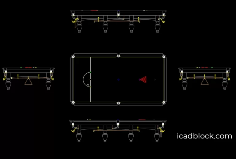 Snooker table CAD Block