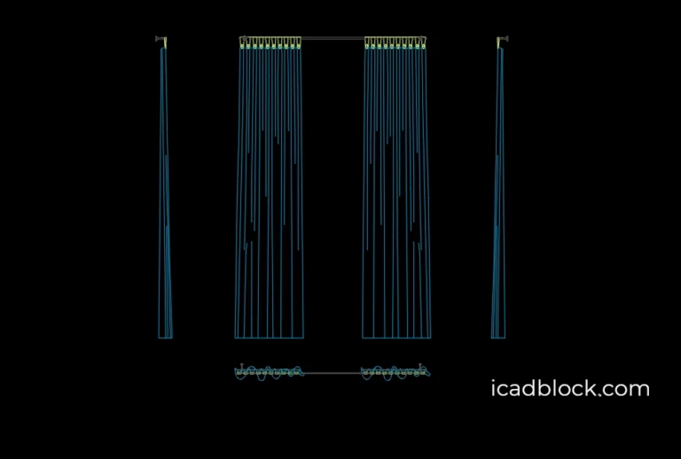 Tab Top Curtain CAD Block