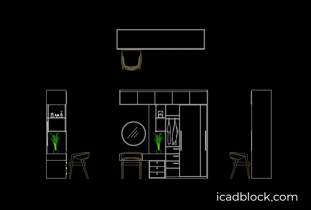 Sliding Wardrobe CAD Block