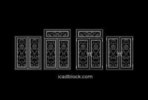 Window with grill DWG