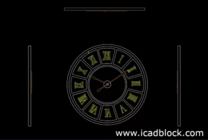 Reloj modelo DWG para autocad