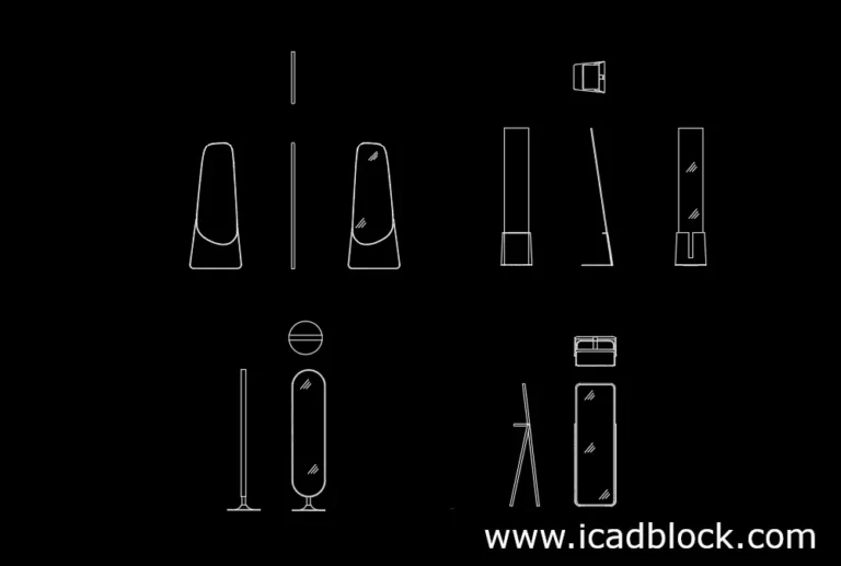 Floor Mirror CAD Block for Autocad - dwg