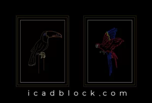 Birds paintings AutoCAD