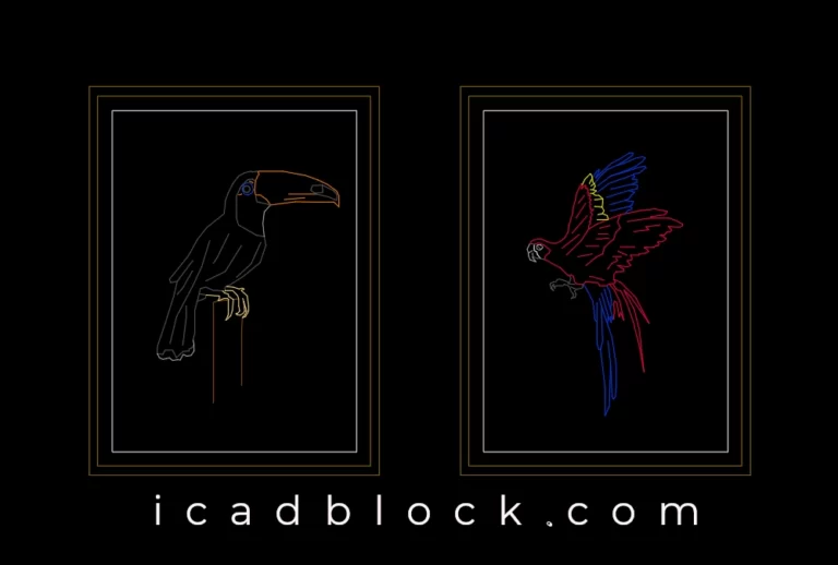 Birds paintings AutoCAD