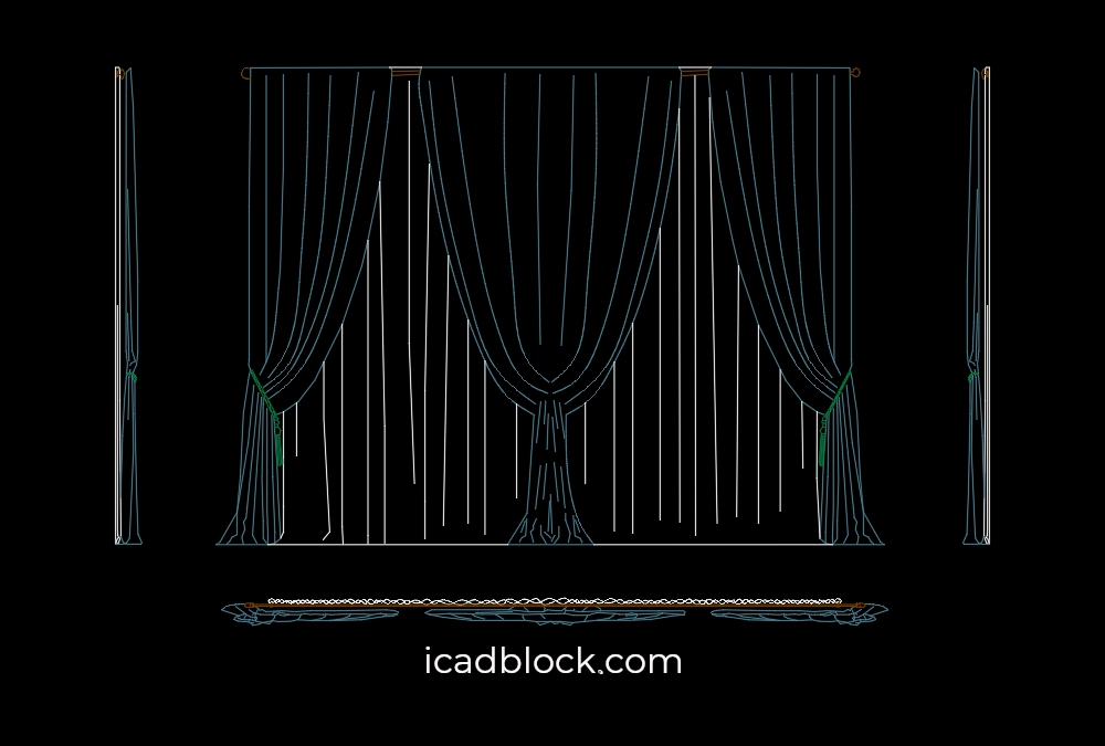 Double layer curtain 2D