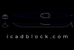 Barco kayak en AutoCAD