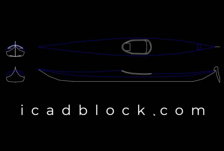 Kayak boat in AutoCAD
