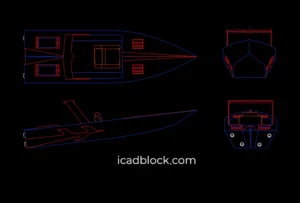 Speed boat in AutoCAD