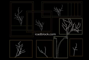 Tree wall art DWG