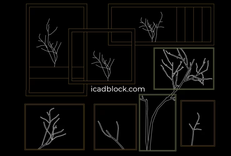 Wall art CAD Block collection, Painting frames DWG iCADBLOCK