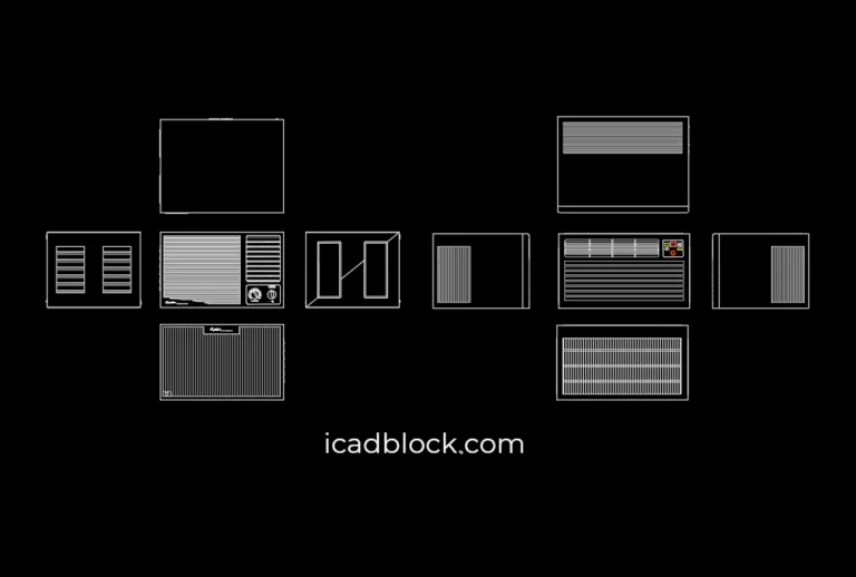 Window air conditioner CAD Block