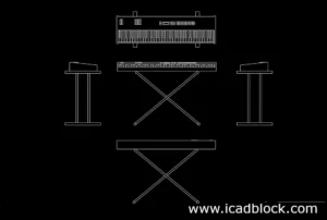Free Electric Piano CAD Block in dwg format