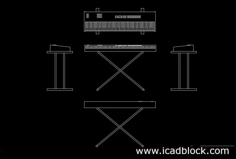 Free Electric Piano CAD Block in dwg format