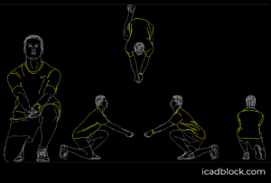 Volleyball player receiving DWG