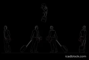 Hombre caminando con equipaje