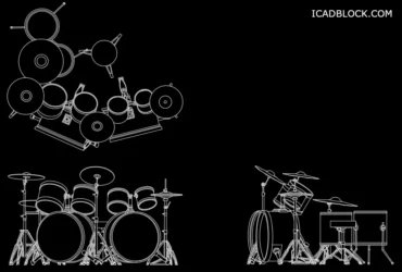 Drum set CAD Block download in dwg format