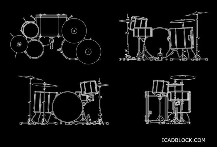 Drum CAD Block collection in DWG iCADBLOCK