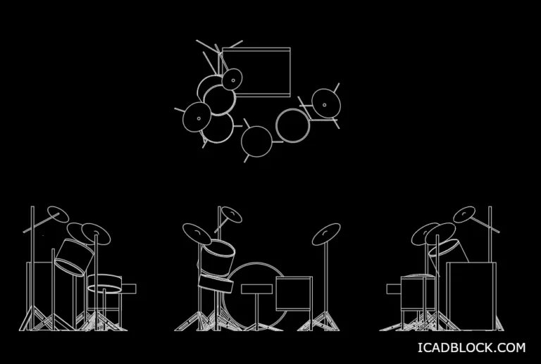 free drum CAD Block dwg download