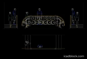 People on balcony DWG