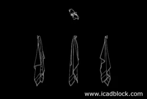 towel autocad file in the dwg format