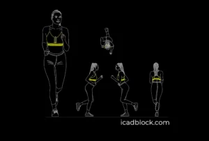 Woman running DWG model