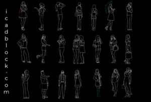 Women standing DWG