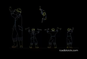 Construction worker knocking AutoCAD