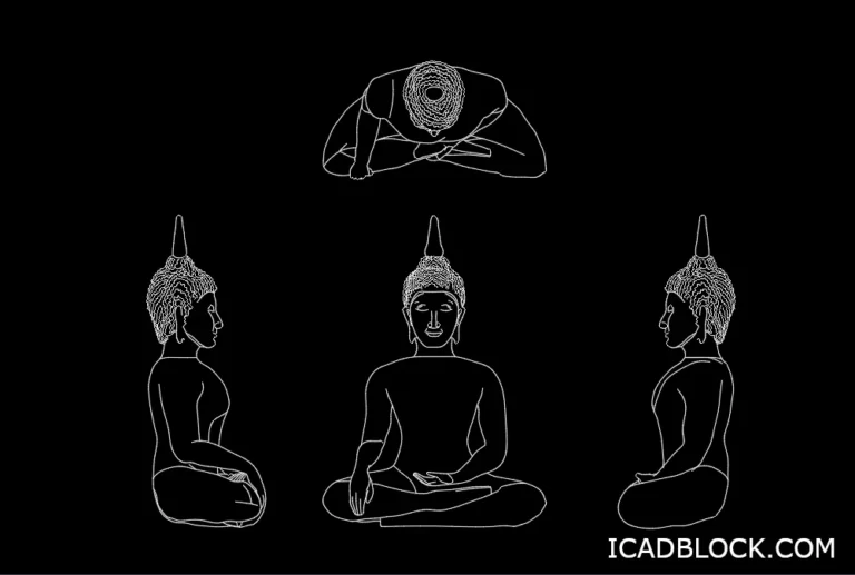 Buddha statue dwg CAD Block Download FREE