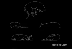 Sleeping Cat DWG model free download