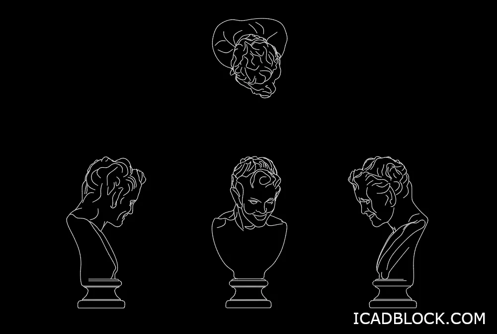 Head Sculpture CAD Block download