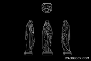 Sculpture dwg (Lady Madonna) for autocad