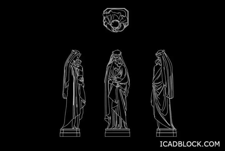 Sculpture dwg (Lady Madonna) for autocad