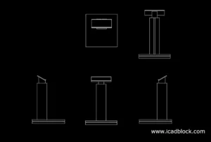 Lectern DWG CAD Block 2d model download