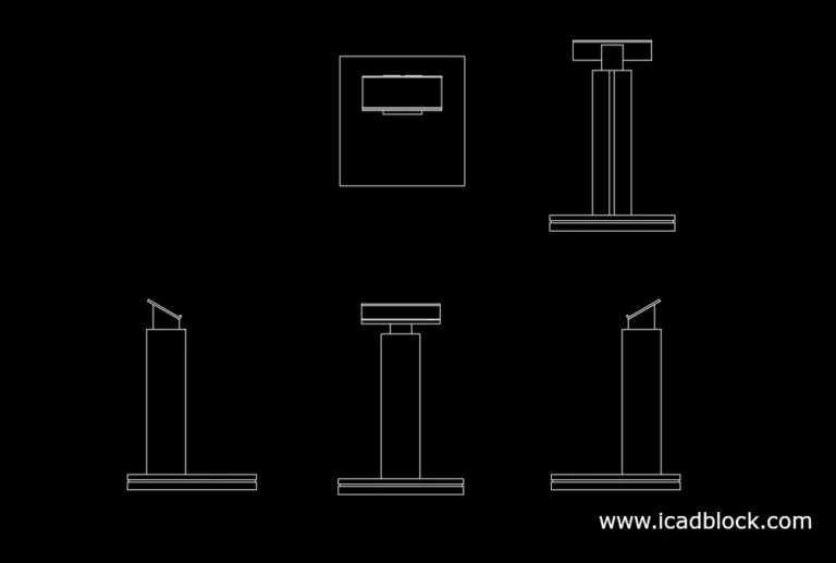 Lectern DWG CAD Block 2d model download