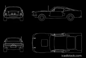 Mustang GT500 1967 CAD Block