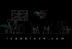 Man sitting on an armchair AutoCAD