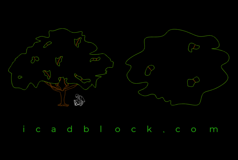 Free Oak tree CAD Block