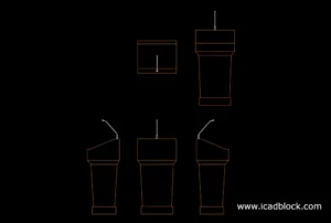 podium DWG CAD Block for autocad