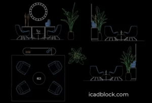 Sofa chairs 2D Drawing in AutoCAD
