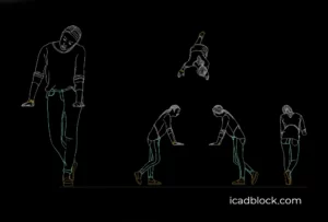 Woman putting her hands on the table AutoCAD