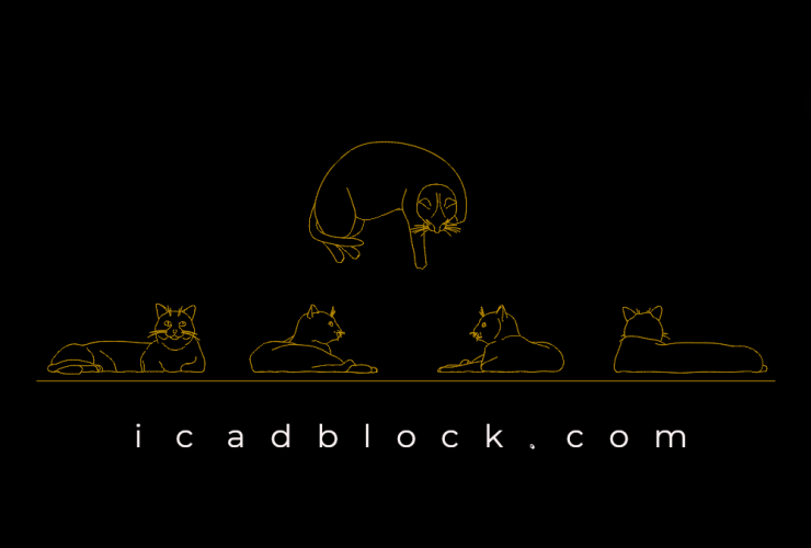 Cat CAD Block collection in plan and elevation - iCADBLOCK